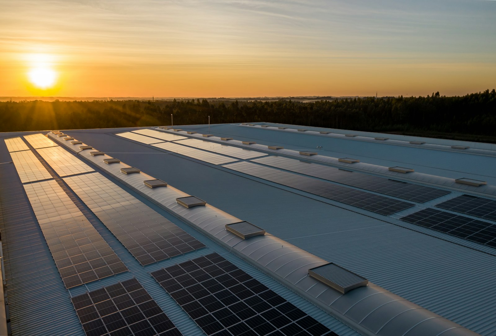 Instalación de placas solares en cubierta.